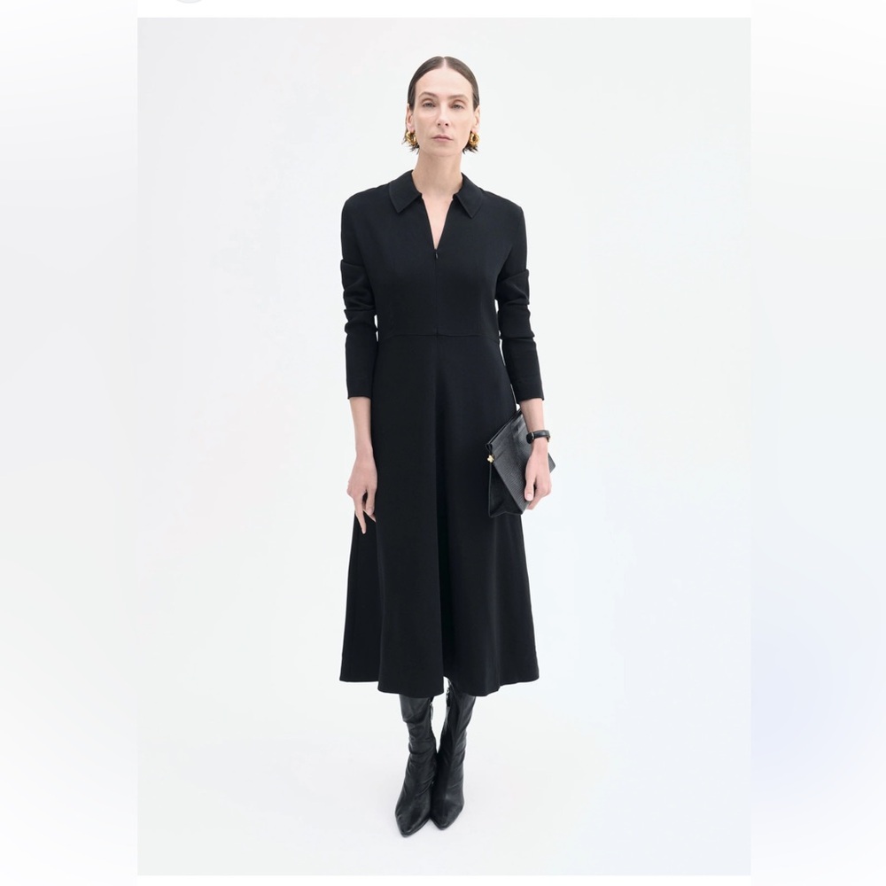 Sophisticated Black Long Sleeve Dress